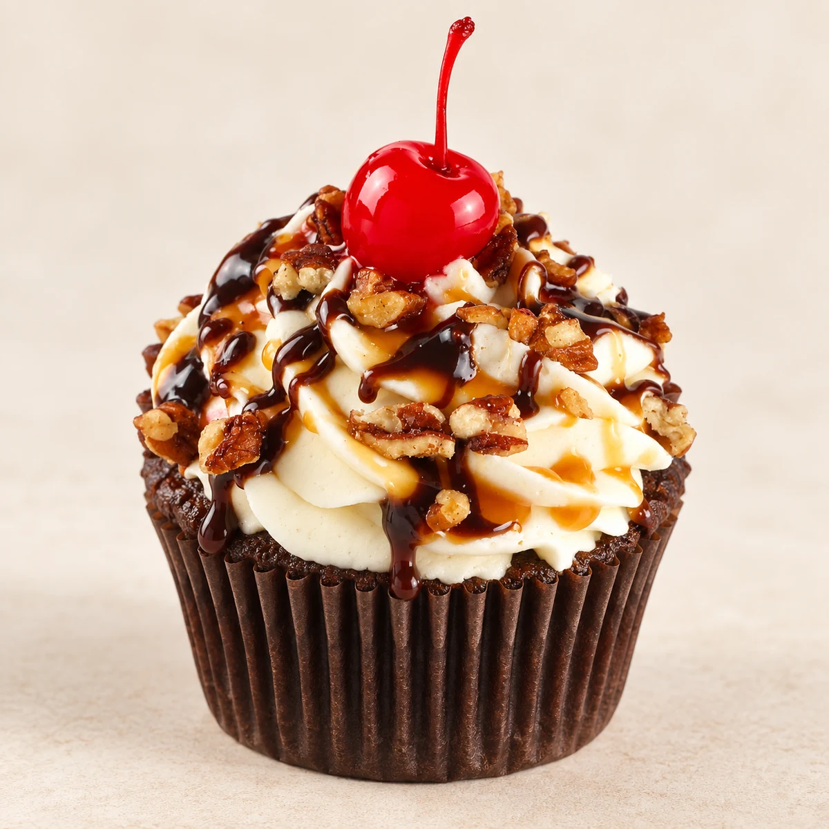 Banana Split cupcake by Kakey Mae